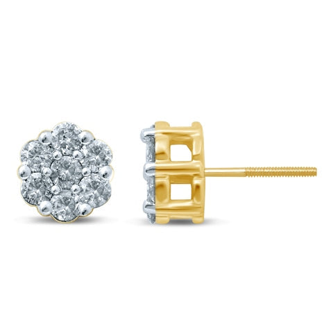 10KT 1.26-1.31CT DIAMOND EARRINGS