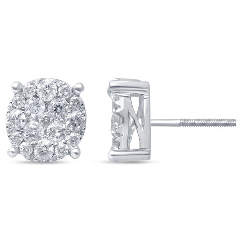 10KT1.48-1.54CT D-EARRINGS "SUPER FLOWER"