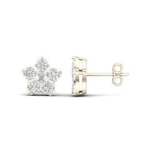 Real Diamond 10K 0.10CT D-STUD EARRING