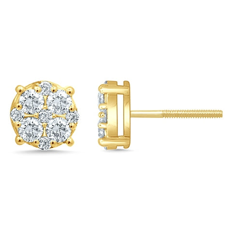 10KT 0.72-0.76CT DIAMOND EARRINGS