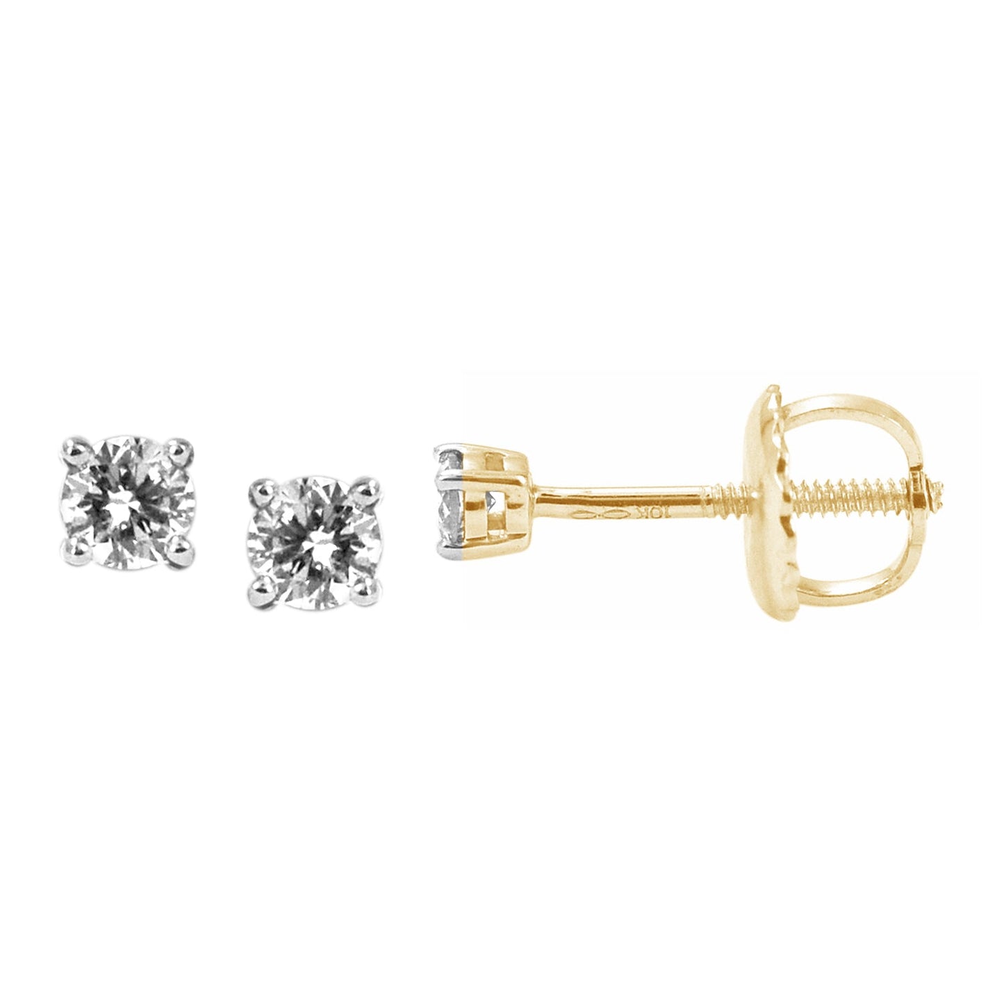 SPL PRICE 10KT 0.07- 0.10CT D-EARRINGS "SOLITAIRE"
