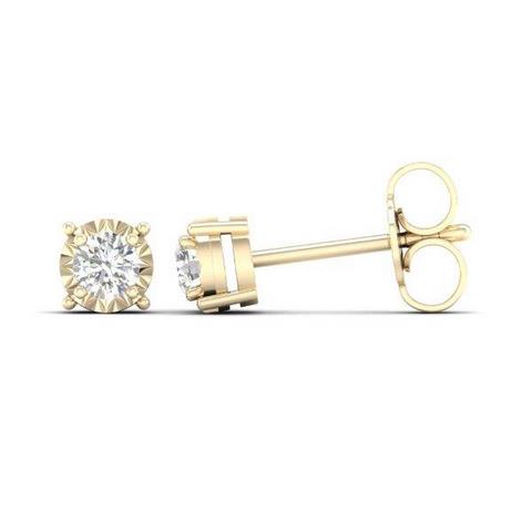 10KT 0.10CT DIAMOND EARRINGS