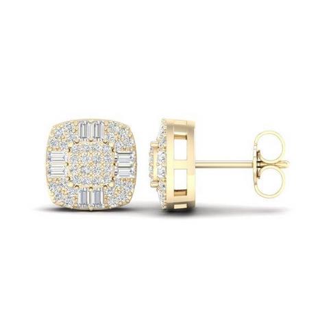 10K 0.50CT DIAMOND BAGUETTE EARRINGS