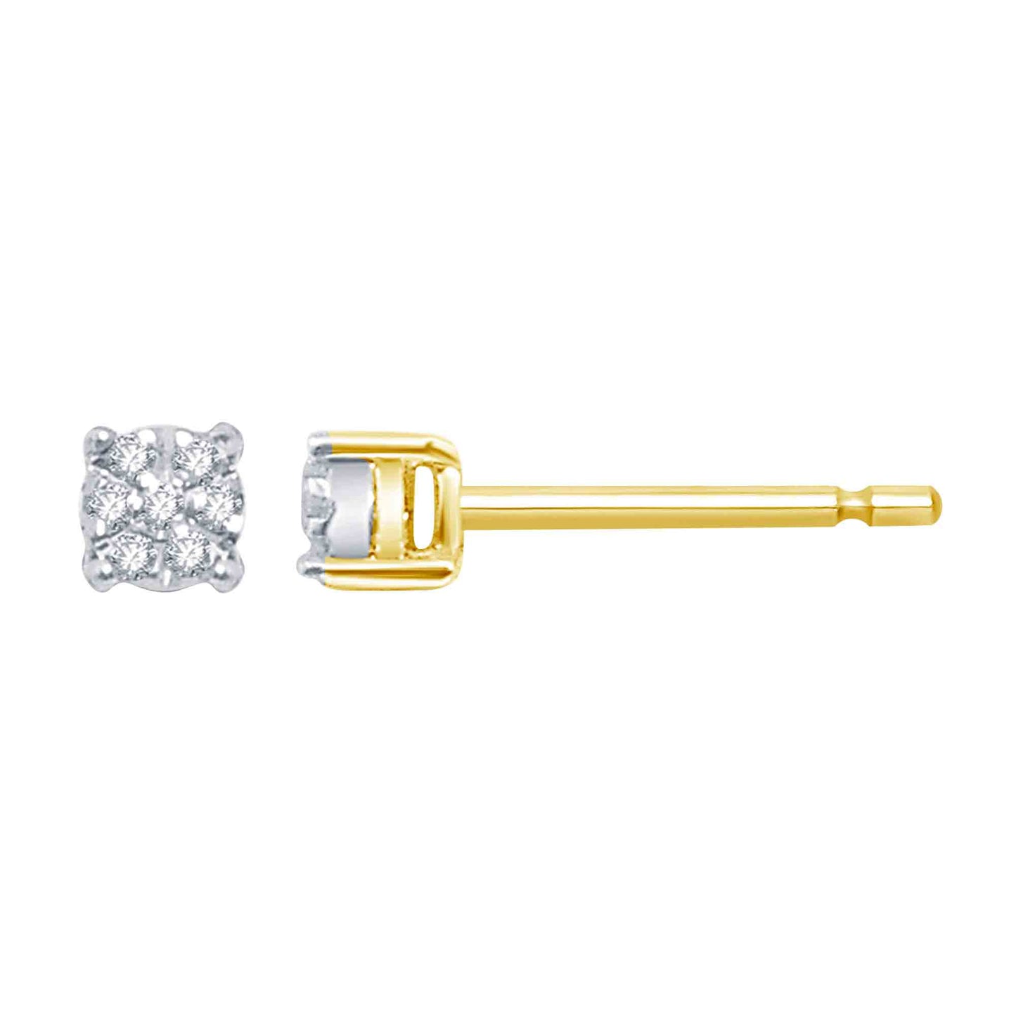 10KT 0.05-0.06CT DIAMOND EARRINGS
