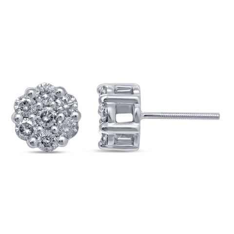 10KT 0.98-1.10CT DIAMOND EARRINGS