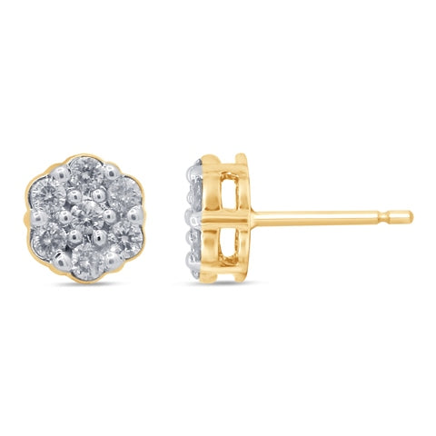 10KT 0.46-0.52CT DIAMOND EARRINGS
