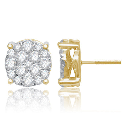 10K 2.00-2.10CT DIAMOND EARRINGS
