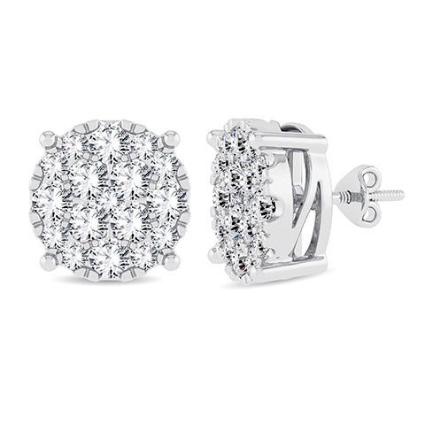 10KT 3.00-3.06CT DIAMOND EARRINGS