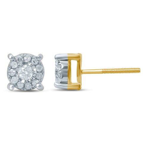 10KT 0.19-0.23CT DIAMOND EARRINGS