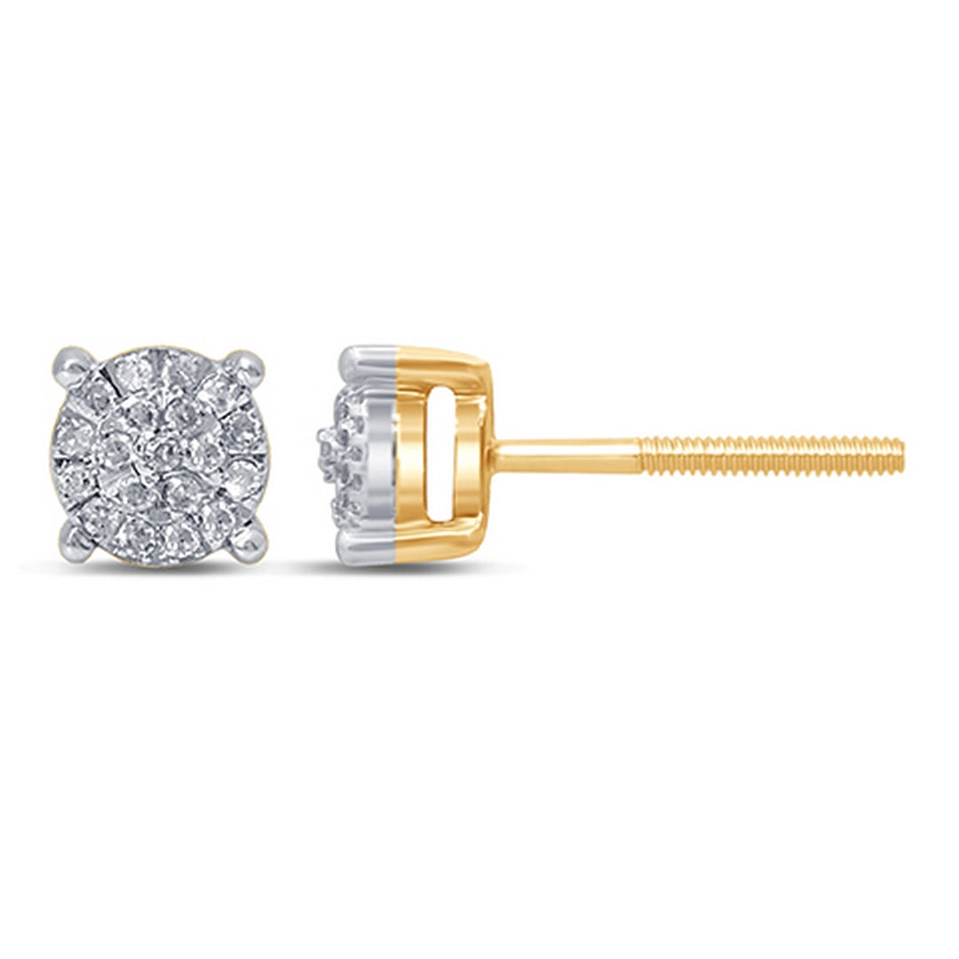 10KT 0.15-0.16CT DIAMOND EARRINGS