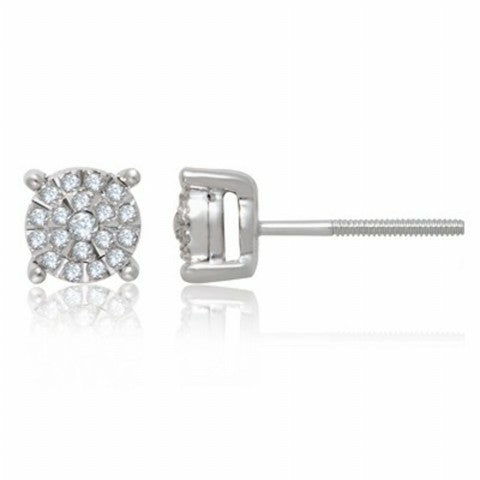 10KT 0.14-0.15CT DIAMOND EARRINGS