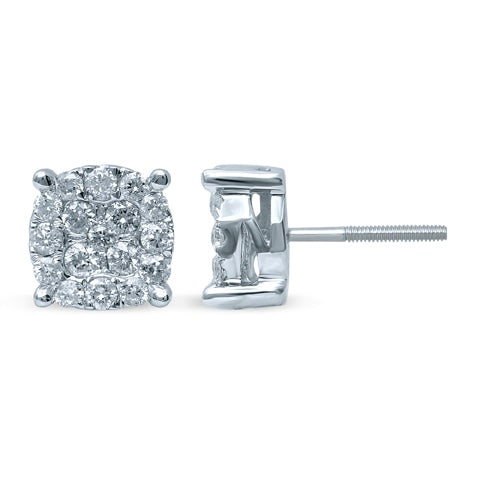 10KT 0.97-1.05CT DIAMOND EARRINGS