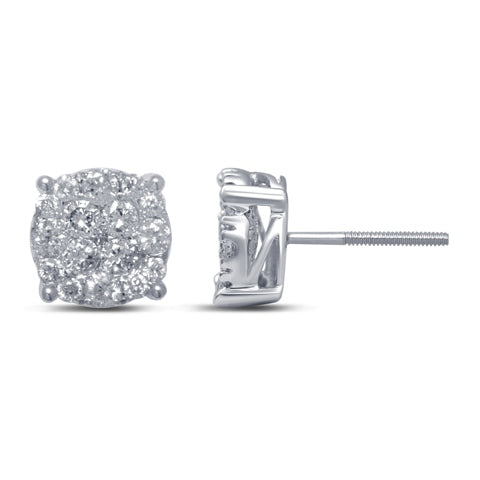 10KT 0.72-0.76CT DIAMOND EARRINGS