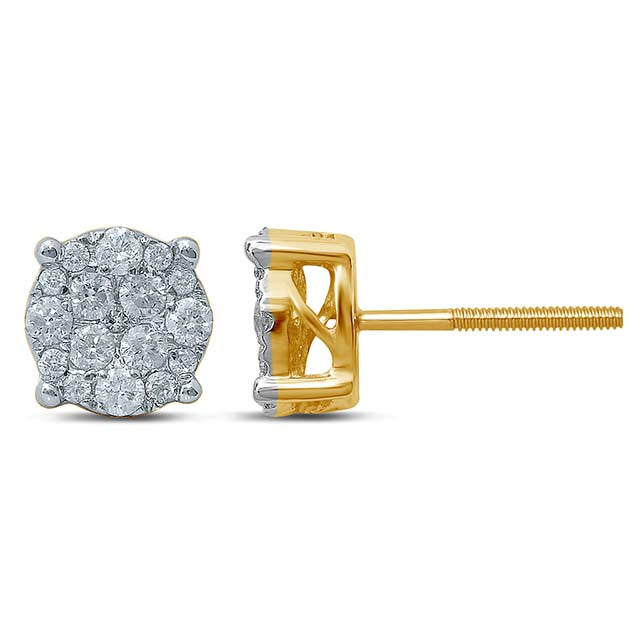 10KT 0.47-0.54CT DIAMOND EARRINGS