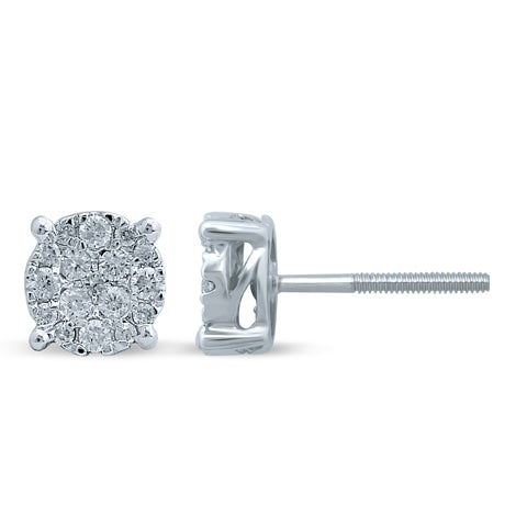 10KT 0.33-0.37CT DIAMOND EARRINGS