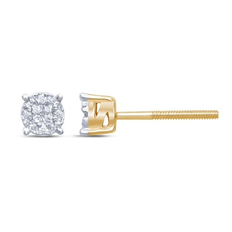 10KT 0.10-0.12CT DIAMOND EARRINGS