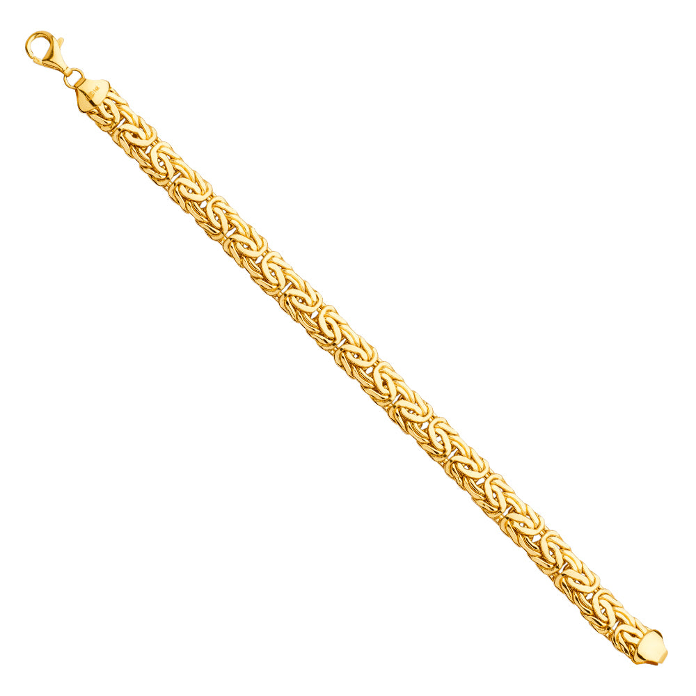 14k REAL GOLD BYZANTINE FANCY WOMEN BRACELET