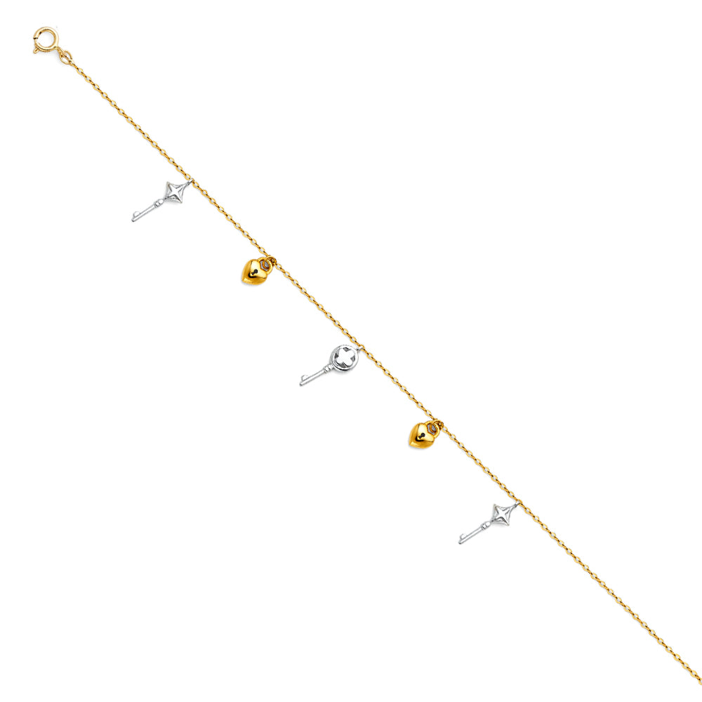 14KT REAL GOLD FANCY BRACELET FOR WOMEN