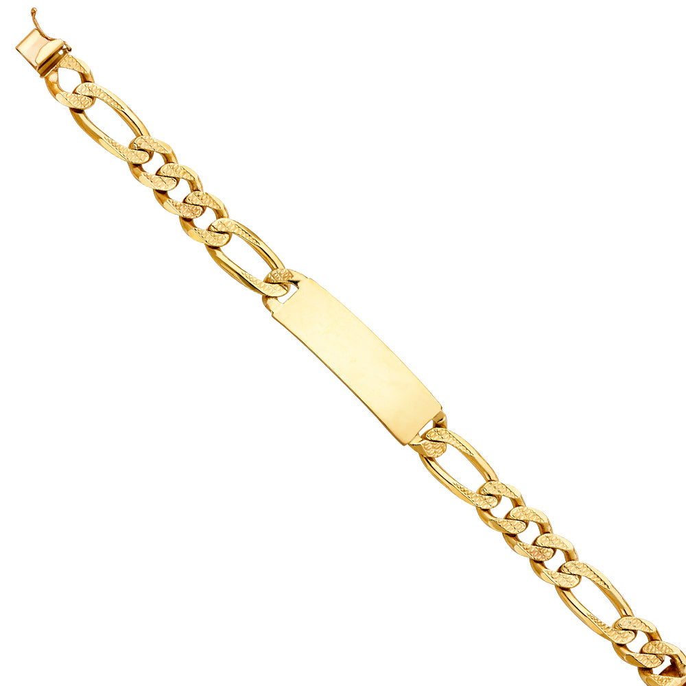14KT REAL GOLD MEN'S ID BRACELET