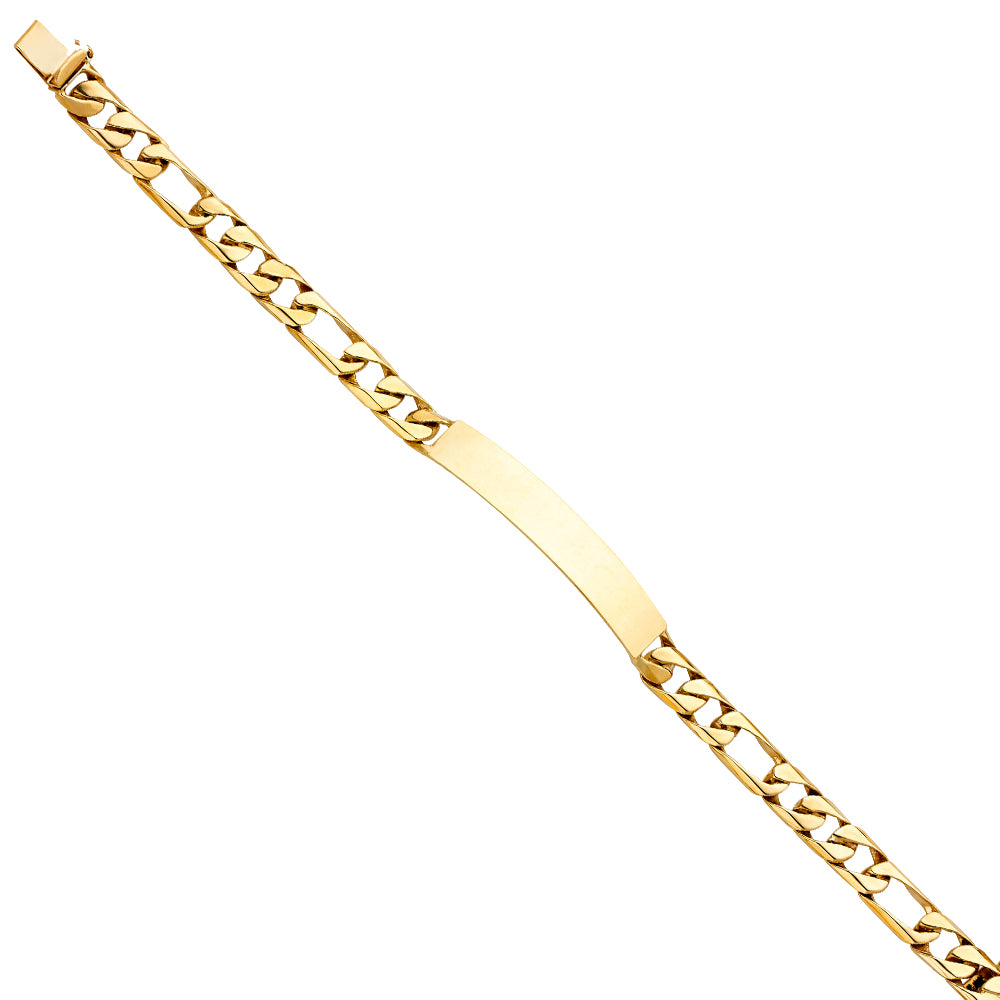 14KT REAL GOLD MEN'S ID BRACELET