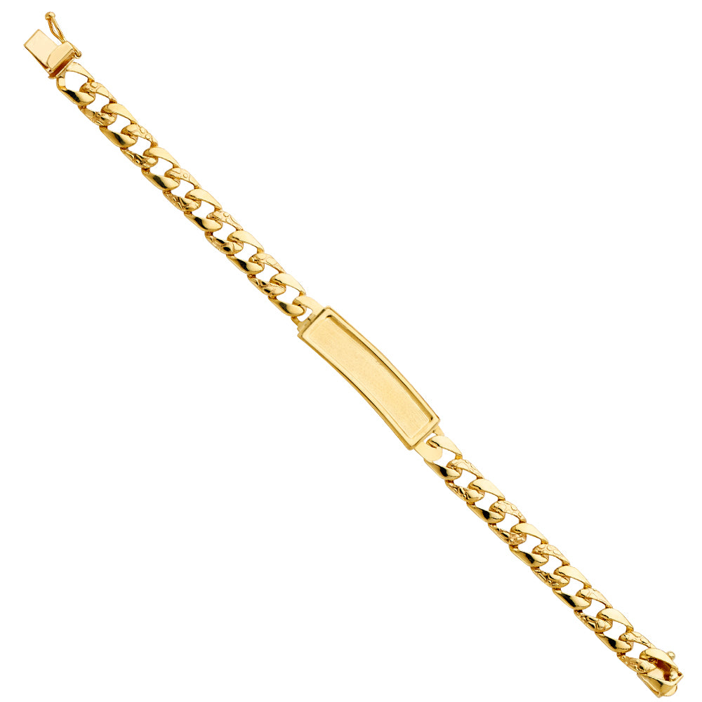 14KT REAL GOLD BABY ID BRACELET CUBAN LINK