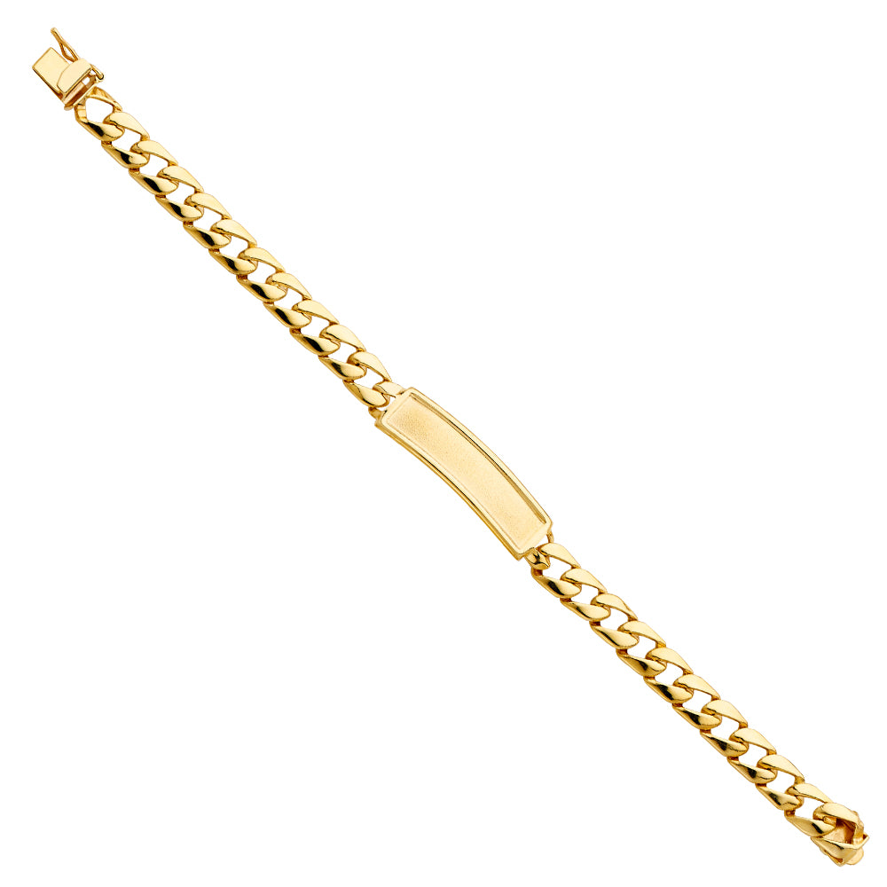 14KT REAL GOLD BABY ID BRACELET CUBAN LINK