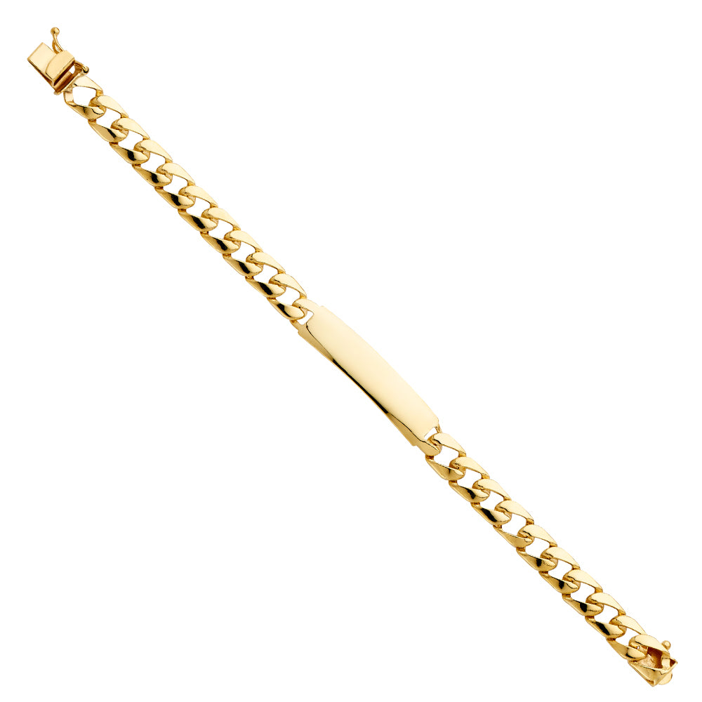 14KT REAL GOLD MIAMI CUBAN LINK BABY ID BRACELET
