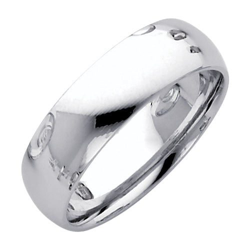14KT REAL GOLD PLAIN WEDDING BAND 6MM