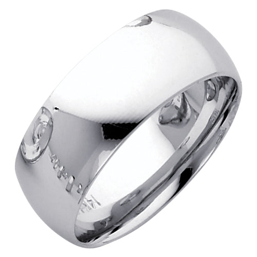 14KT REAL GOLD PLAIN WEDDING BAND 8MM