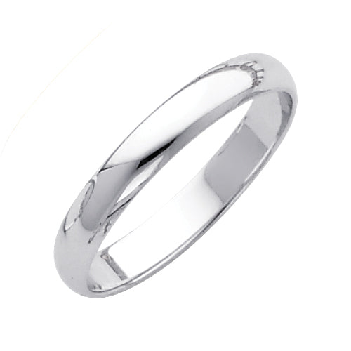 14KT REAL GOLD PLAIN WEDDING BAND 3MM