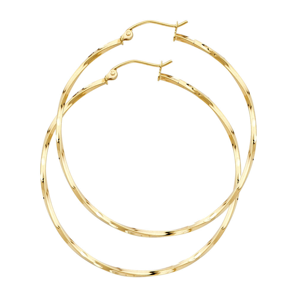 14KT REAL GOLD HOOP EARRING FOR WOMEN
