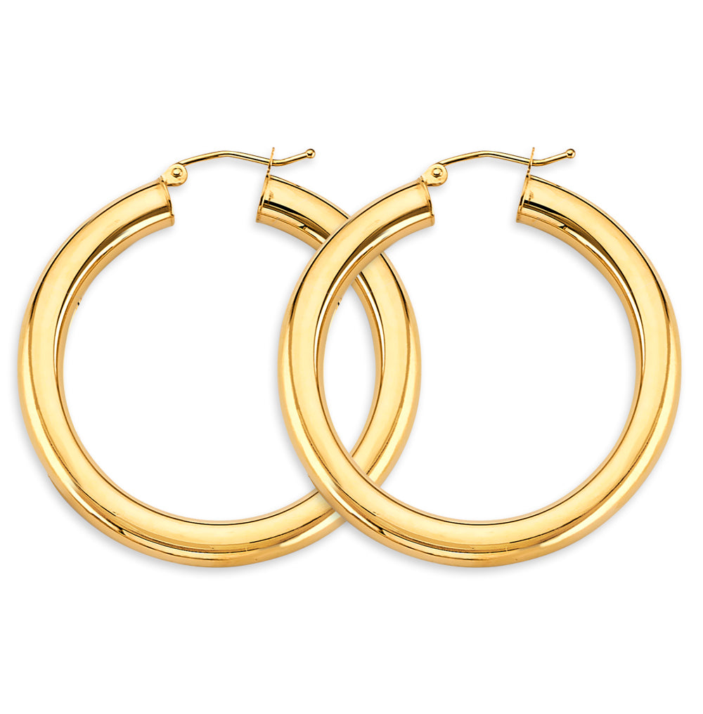 14KT REAL GOLD HOOP EARRING FOR WOMEN