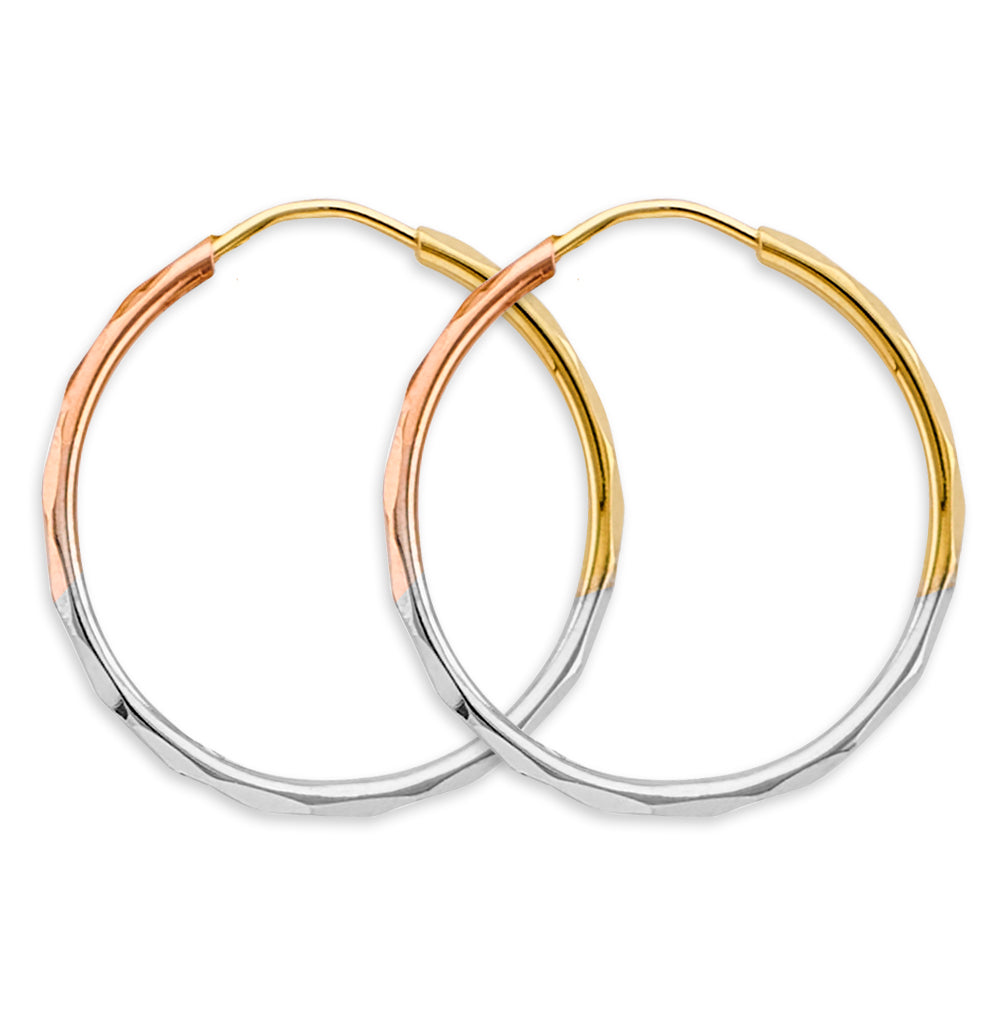 14KT REAL GOLD HOOP EARRING FOR WOMEN