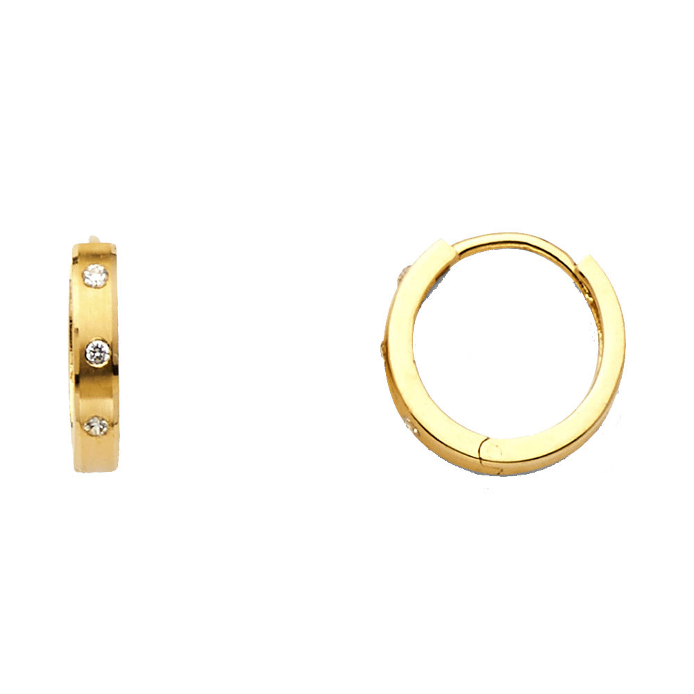 14KT REAL GOLD HOOPS PENDANT FOR LADY