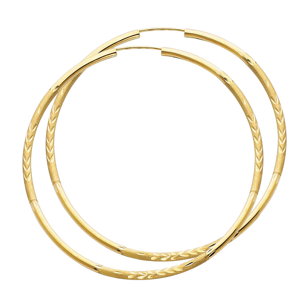 14KT REAL GOLD HOOP EARRING FOR GIRL AND WOMEN