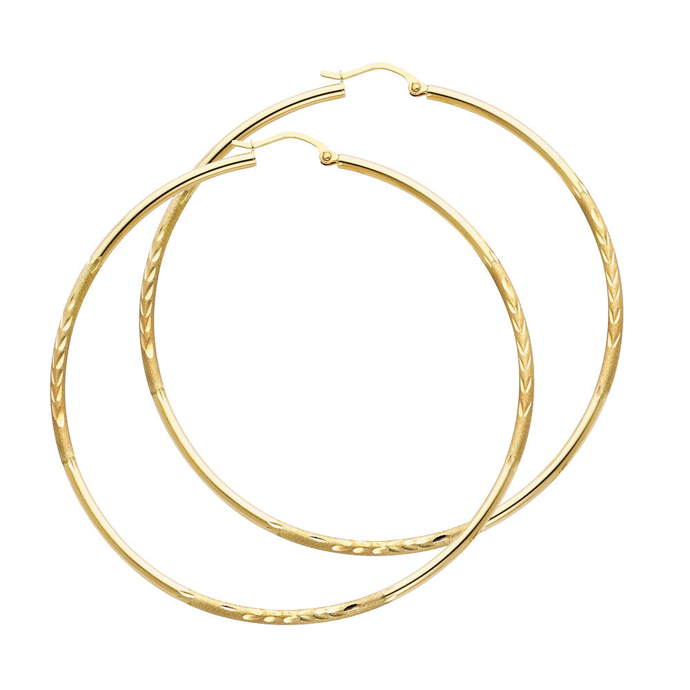 14KT REAL GOLD HOOP EARRING