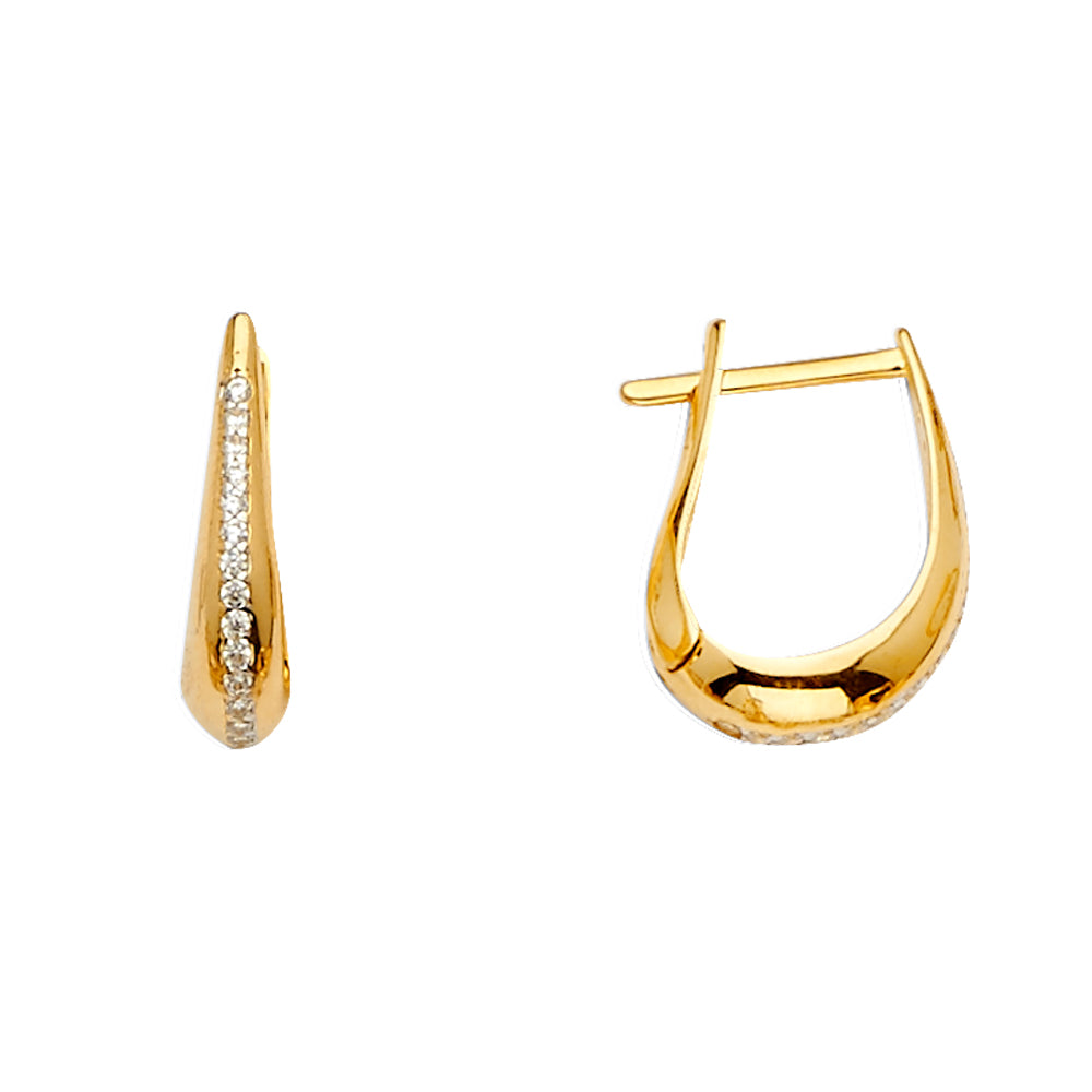 14KT REAL GOLD HUGGIES EARRINGS FOR WOMEN