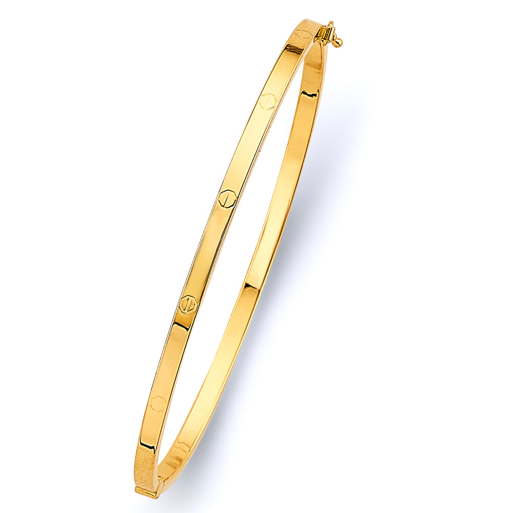 14KT REAL GOLD FANCY BANGLE FOR WOMEN