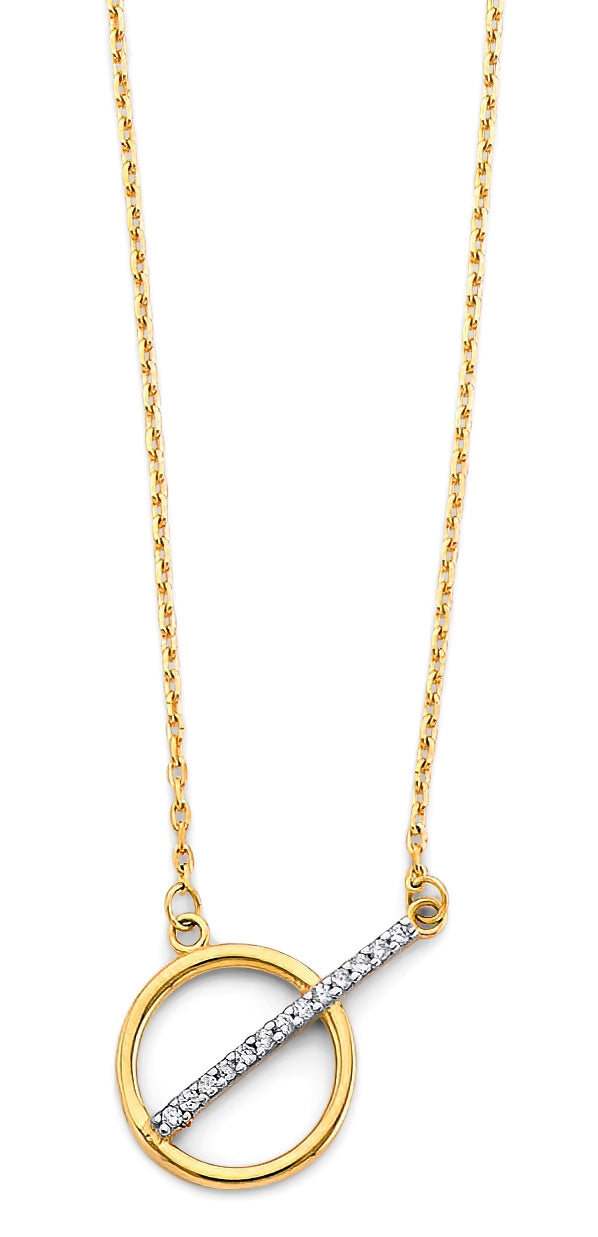14KT REAL GOLD FANCY NECKLACE FOR WOMEN