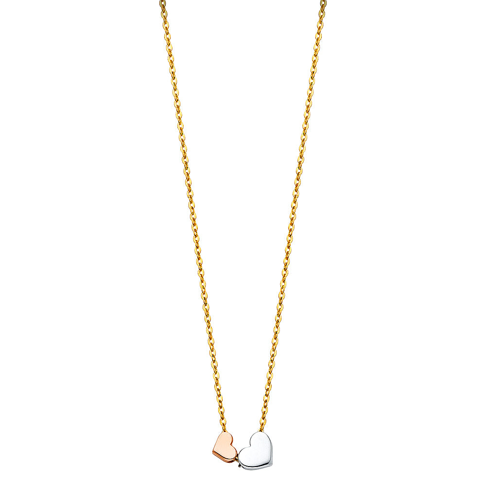 14KT REAL GOLD HEART NECKLACE