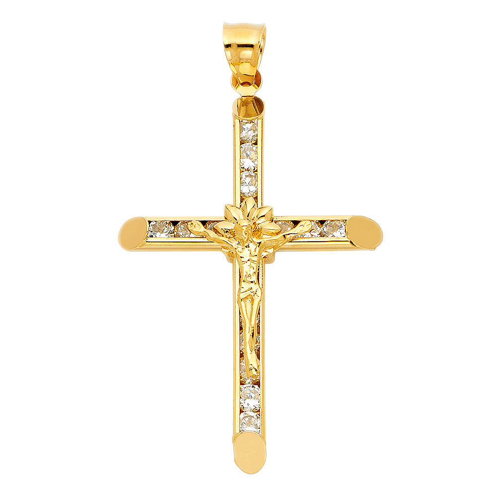 14KT REAL GOLD CRUCIFIX PENDANT
