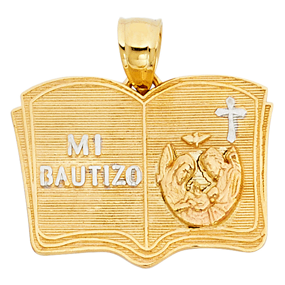 14KT REAL GOLD "MY FIRST BAPTISM" PENDANT FOR KIDS