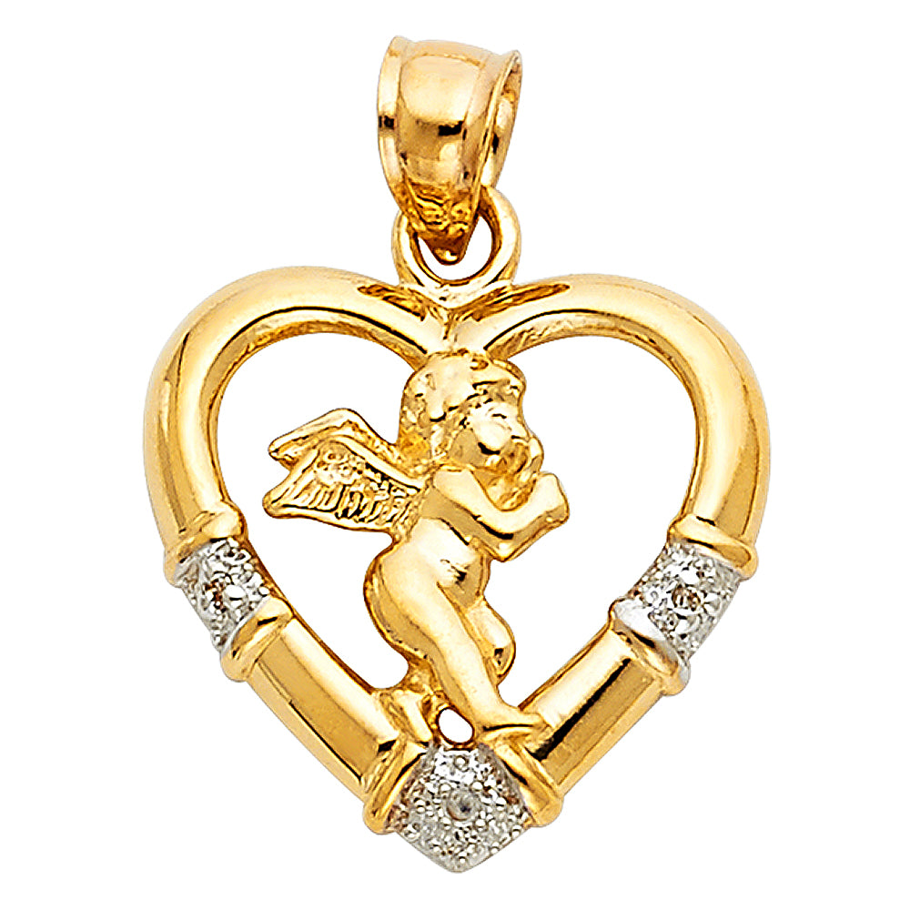 14KT REAL GOLD HEART PENDANT