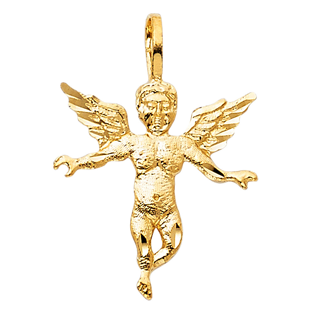 14KT REAL GOLD ANGEL PENDANT