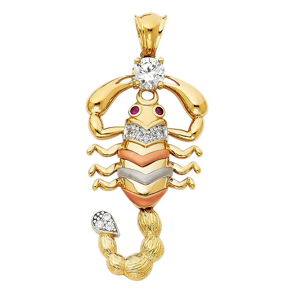 14KT REAL GOLD SCORPION PENDANT FOR MEN