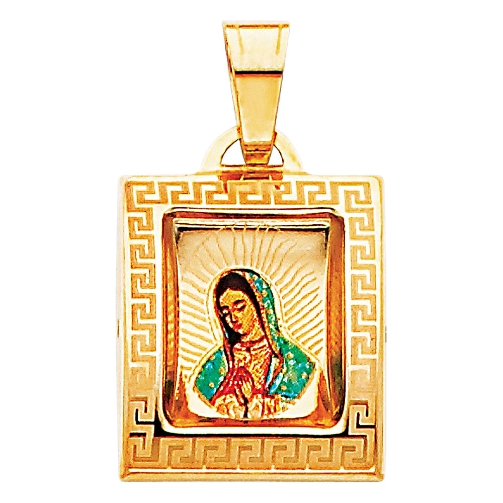 14KT REAL GOLD VIRGIN MARY PENDANT