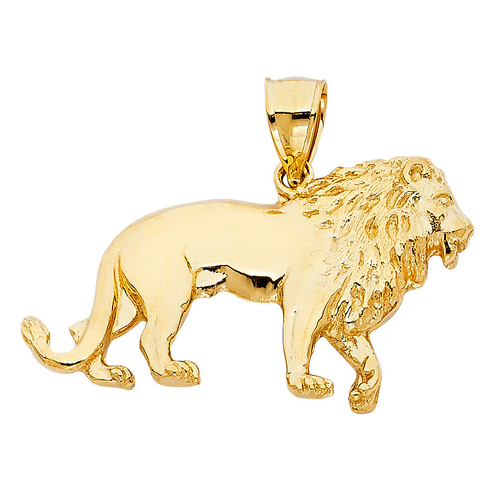 14KT REAL GOLD LION PENDANT FOR MEN