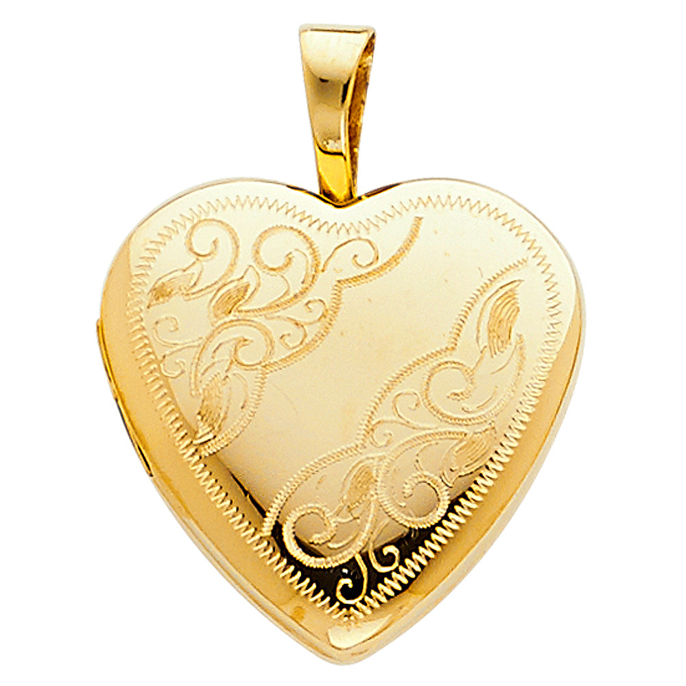 14KT REAL GOLD HEART PENDANT FOR WOMEN