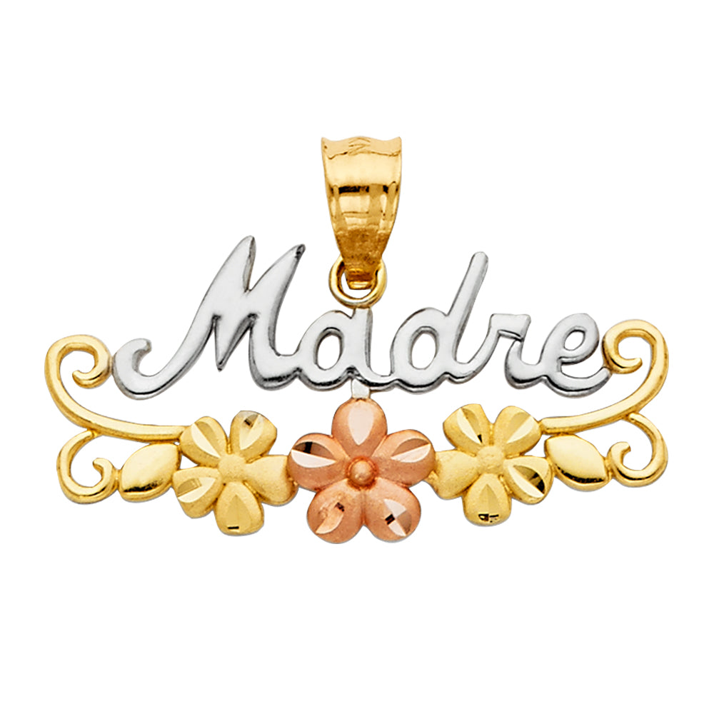 14KT REAL GOLD MADRE PENDANT