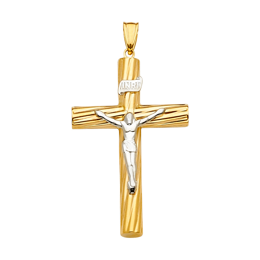 14KT REAL GOLD CRUCIFIX PENDANT FOR MEN AND WOMEN